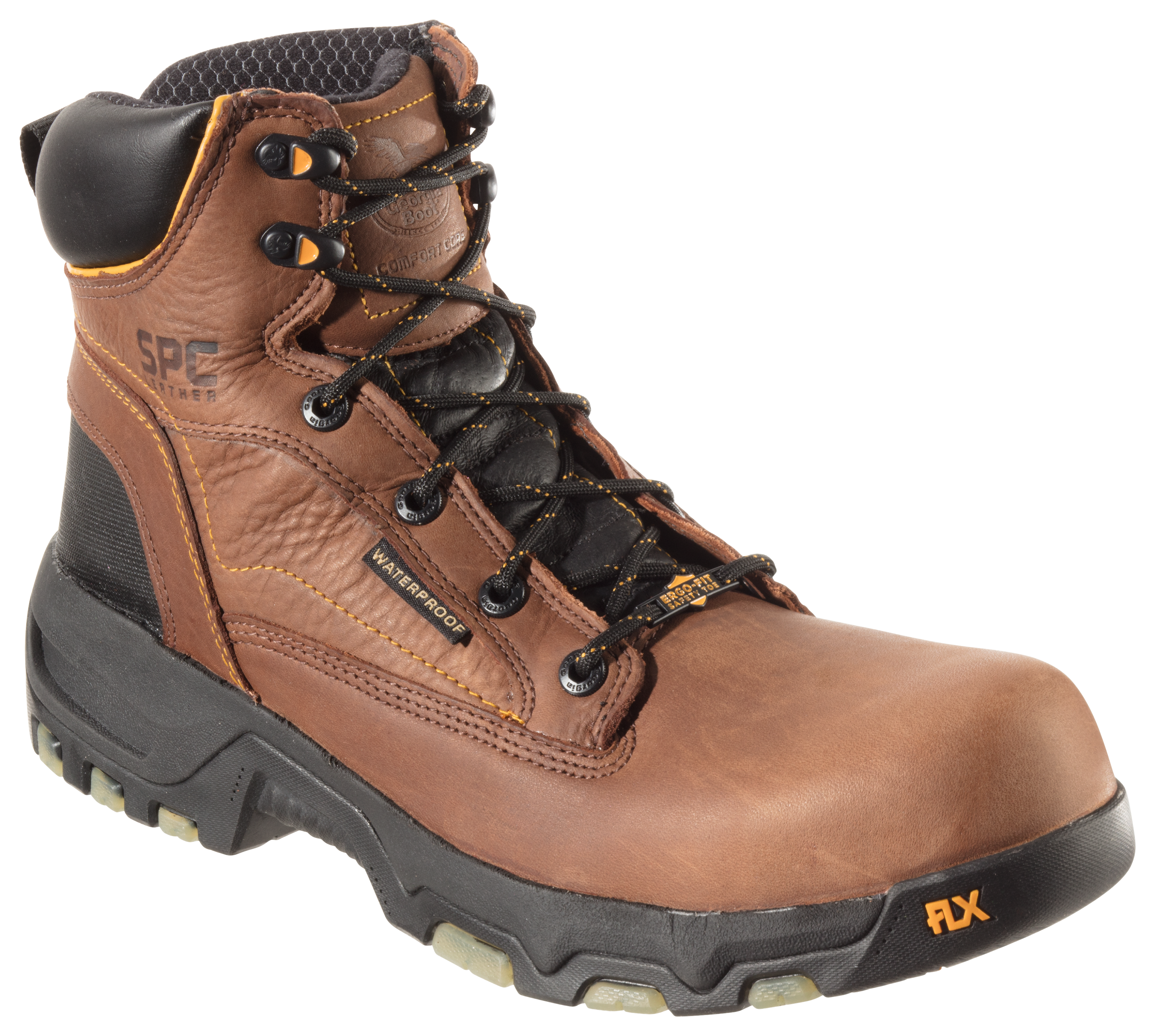 Georgia Men's FLXpoint 6 CT Boot-M Steel Toe Work, Brown, 7 E (Wide